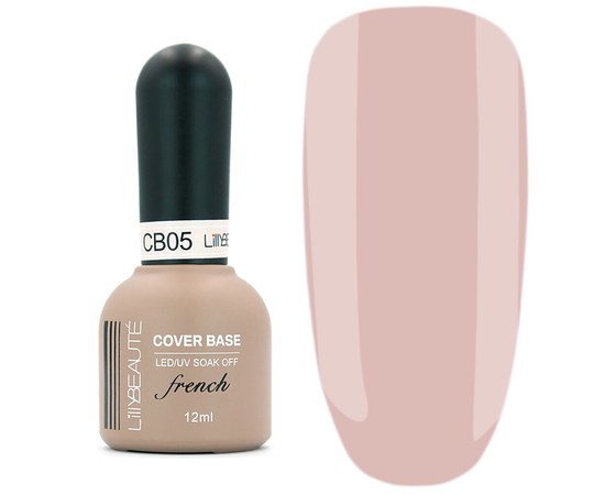 Изображение  Base for gel polish Lilly Beaute 12 ml Cover Base Soak off French – 005, Color No.: 5