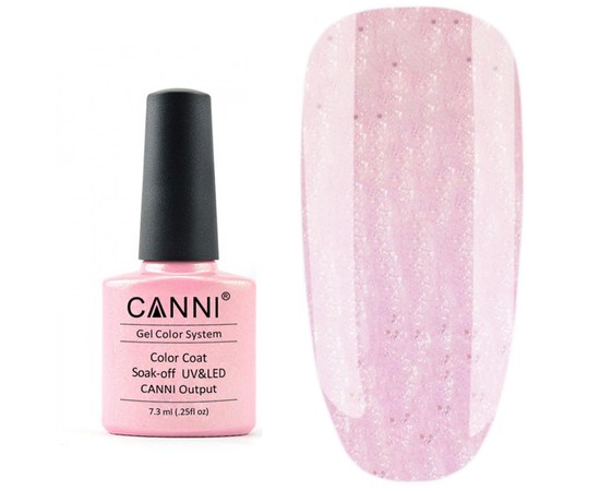 Изображение  Gel polish for nails CANNI 7.3 ml No. 216 small pink-holographic sparkles, Volume (ml, g): 44992, Color No.: 216