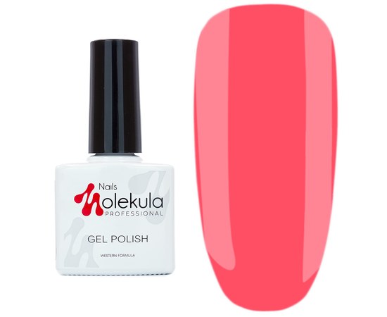 Изображение  Nails Molekula Gel Polish 11 ml, № 048 Coral neon, Volume (ml, g): 11, Color No.: 48