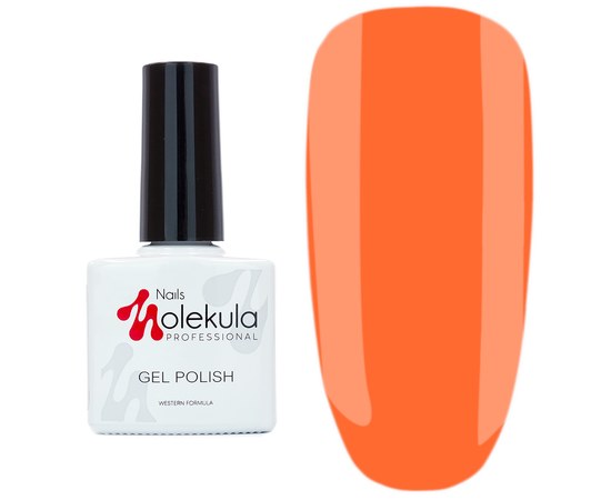 Изображение  Гель-лак для ногтей Nails Molekula Gel Polish 11 мл, № 054 Оранжевый неон, Объем (мл, г): 11, Цвет №: 54