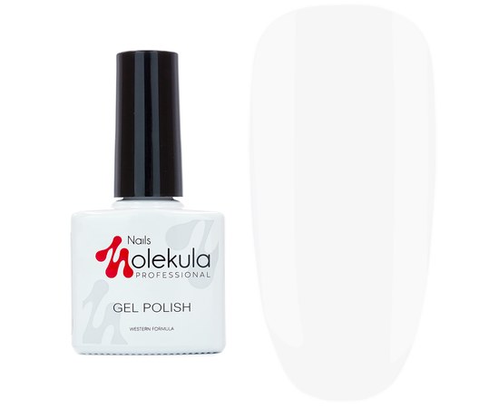 Изображение  Гель-лак для ногтей Nails Molekula Gel Polish 11 мл, № 085 плотный белый, Объем (мл, г): 11, Цвет №: 85