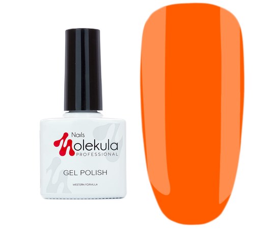 Изображение  Гель-лак для ногтей Nails Molekula Gel Polish 11 мл, № 148 Оранжево рыжий неон, Объем (мл, г): 11, Цвет №: 148