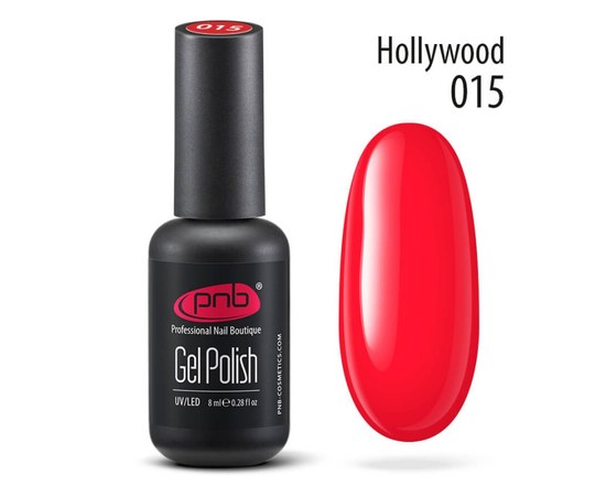 Изображение  Gel polish for nails PNB Gel Polish 8 ml, № 015, Volume (ml, g): 8, Color No.: 15