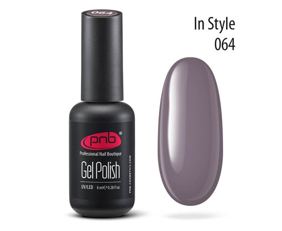 Изображение  Gel polish for nails PNB Gel Polish 8 ml, № 064, Volume (ml, g): 8, Color No.: 64