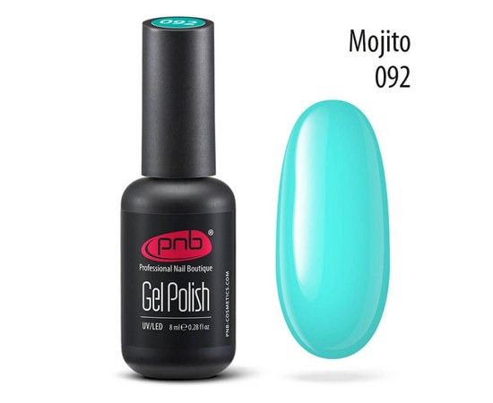Изображение  Gel polish for nails PNB Gel Polish 8 ml, № 092, Volume (ml, g): 8, Color No.: 92