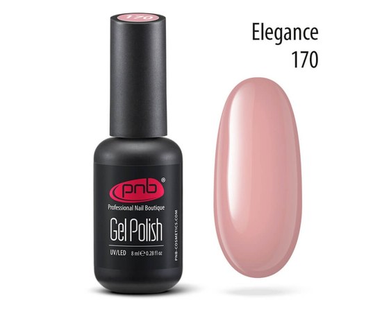 Изображение  Gel polish for nails PNB Gel Polish 8 ml, № 170, Volume (ml, g): 8, Color No.: 170