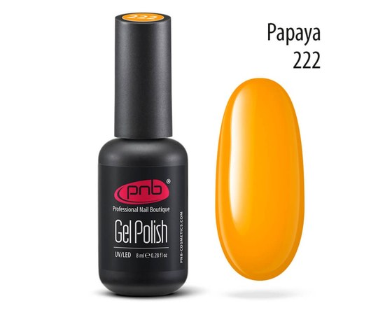 Изображение  Gel polish for nails PNB Gel Polish 8 ml, № 222, Volume (ml, g): 8, Color No.: 222