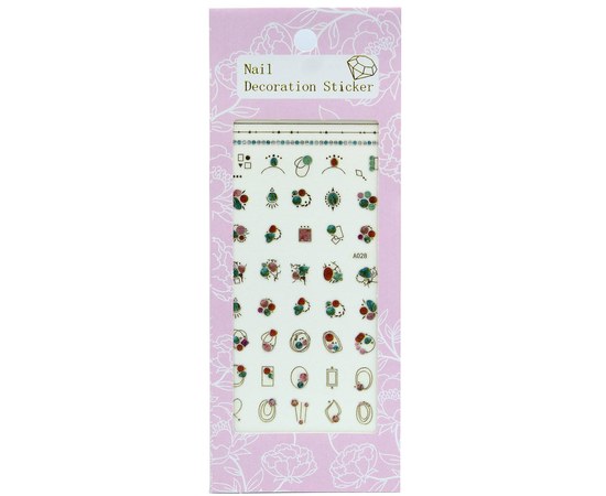 Изображение  Наклейки для маникюра Nail Decorations Sticker — A028