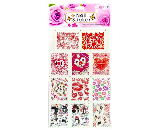 Зображення  Наклейки для дизайну нігтів Nail Sticker — SP001 - SP006
