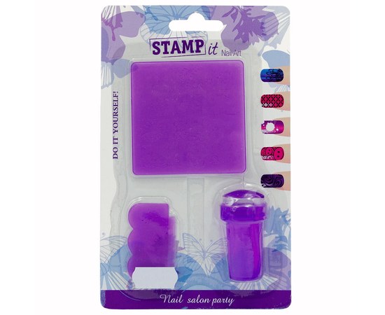 Изображение  Stamping kit plate + stamp + scraper - Square 7