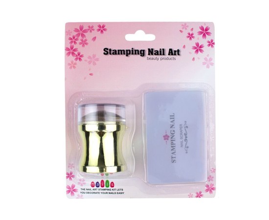 Изображение  Set for stamping stamp + scraper - Stamping design 5