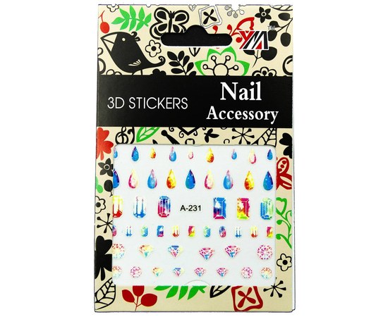 Изображение  3D Nail Art Stickers Nail Accessory – A-231