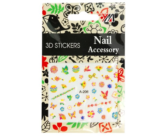 Изображение  Наклейки 3D для дизайна ногтей Nail Accessory — A-206