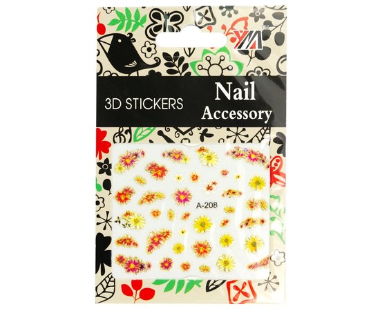 Зображення  Наклейки 3D для дизайну нігтів Nail Accessory — A-208