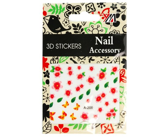 Изображение  Наклейки 3D для дизайна ногтей Nail Accessory — A-209