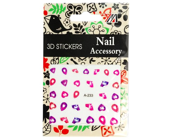 Зображення  Наклейки 3D для дизайну нігтів Nail Accessory — A-233