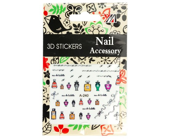 Изображение  Наклейки 3D для дизайна ногтей Nail Accessory — A-240