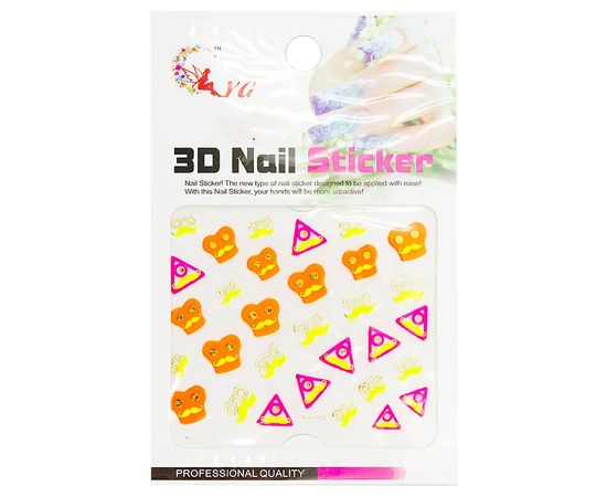 Зображення  Наклейки 3D для дизайну нігтів Nail Accessory — YGYY017