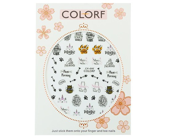 Изображение  Stickers for nail design COLORF 3D CA - 646