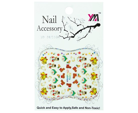 Зображення  Наклейки для дизайну нігтів Nail Accessory 3D Design № 08