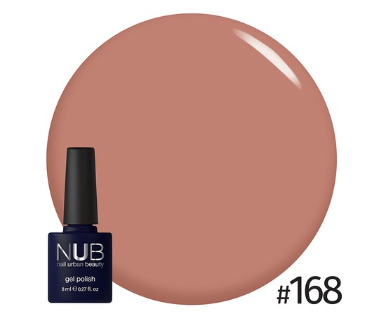 Изображение  Gel polish for nails NUB 8 ml № 168, Volume (ml, g): 8, Color No.: 168