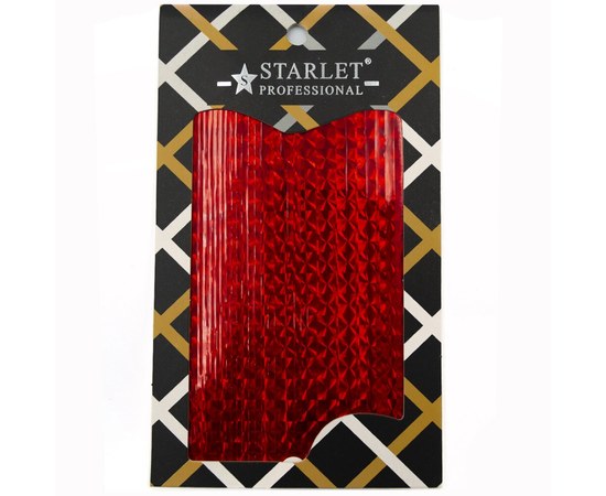 Изображение  Полоски для декора ногтей битое стекло Starlet Professional — Красные