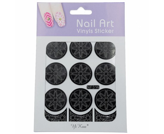 Изображение  Stencil for manicure Nail Art Vinyls Sticker – NF-314