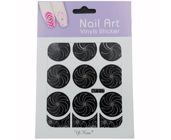 Изображение  Stencil for manicure Nail Art Vinyls Sticker – NF-317