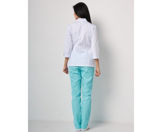 Изображение 2 Medical women's suit Sakura white-mint s. 40, "WHITE COAT" 124-441-679, Size: 40, Color: белый-ментол