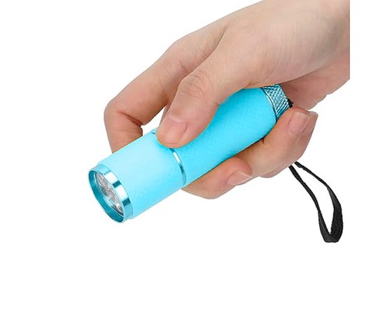 Изображение 4 UV flashlight for fixing gel polish and rhinestones 9 LED, light blue