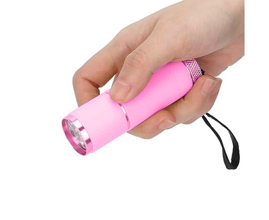 Изображение 4 Ультрафиолетовый фонарик для фиксации гель-лака и страз 9 LED, розовый