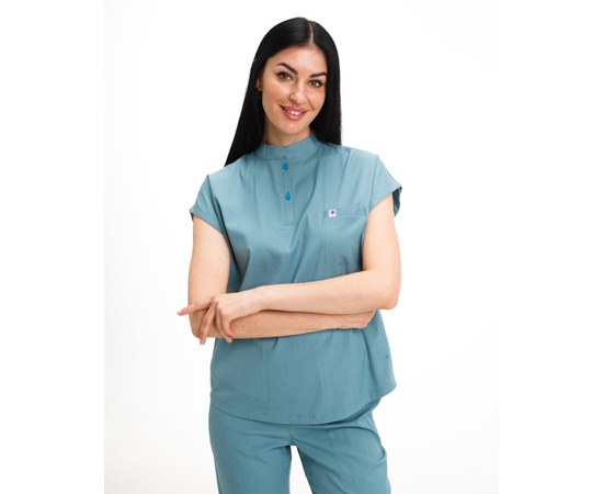 Изображение 3 Medical women's suit Sydney azure-gray s. 50, "WHITE COAT" 497-428-677, Size: 50, Color: azure gray
