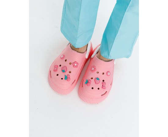 Изображение  Medical women's crocs on the platform Eva pink-white s. 37, "WHITE COAT" 493-466-929, Size: 37, Color: розово-белый