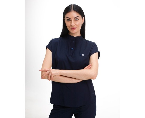 Изображение 3 Медицинский костюм женский Сидней темно-синий р. 54, "БЕЛЫЙ ХАЛАТ" 497-406-677, Размер: 54, Цвет: темно-синий