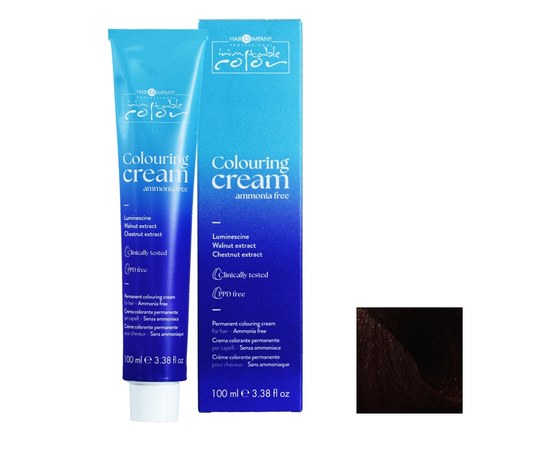 Зображення  М'яка безаміачна крем-фарба для волосся Hair Company Coloring Cream Ammonia Free 0.34 шоколад, 100 мл, Об'єм (мл, г): 100, Цвет №: 0.34 шоколад