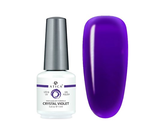 Зображення  Гель-лак для нігтів Atica GPM270 Crystal Violet, 7.5 мл, Об'єм (мл, г): 7.5, Цвет №: 270