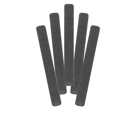 Изображение  Replacement files for manicure, medium straight on foam Enjoy Professional 1 mm 80 grit 10 pcs/pack, black , Abrasiveness: 80