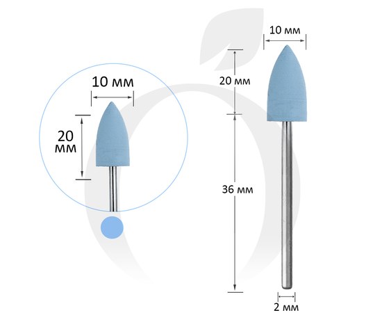 Изображение  Silicone cutter large 10 mm, working part 20 mm No. 800, blue