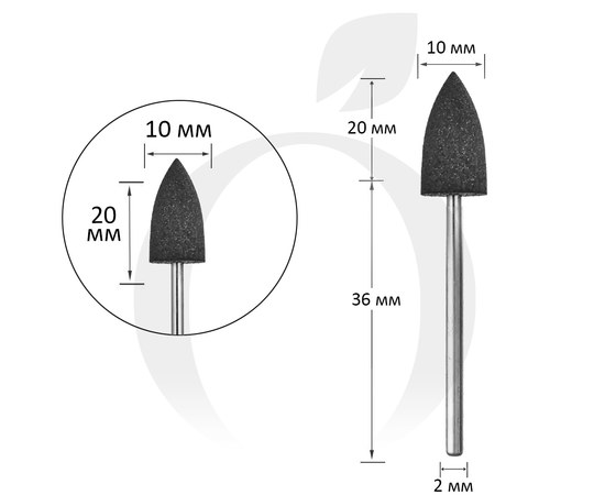 Изображение  Silicone cutter large 10 mm, working part 20 mm No. 180, black