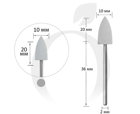 Изображение  Silicone cutter large 10 mm, working part 20 mm No. 120, white