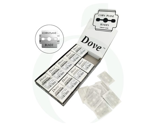 Изображение  Лезвия для педикюра Dove Corn Plane Blades коробочка, 10 шт