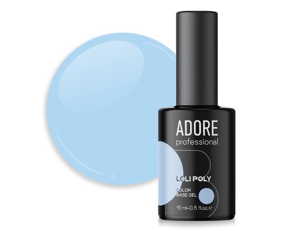 Изображение  Polybase for nails Adore Professional Loli Poly Base No. 13 gray-blue, with brush, 15 ml, Volume (ml, g): 15, Color No.: 13, Color: Blue