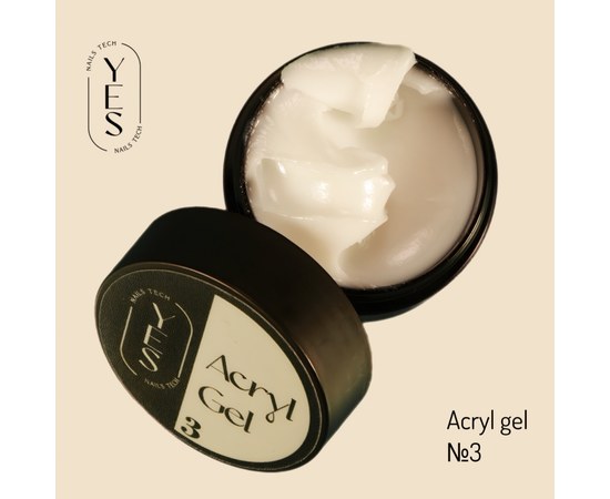 Изображение  Nail modelling gel YES Acrylgel No.03, 15 ml , Volume (ml, g): 15, Color No.: 3, Color: Lactic