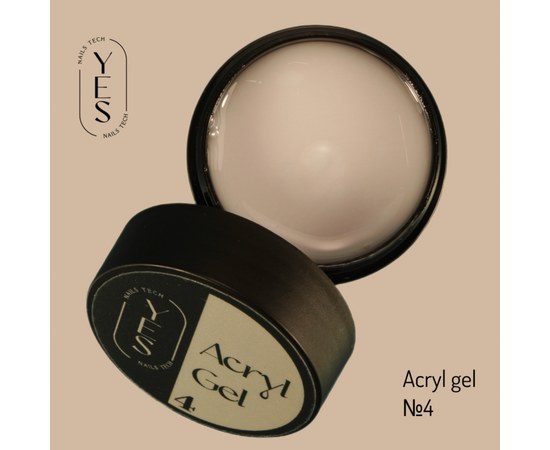Изображение  Nail modelling gel YES Acrylgel No.04, 15 ml , Volume (ml, g): 15, Color No.: 4, Color: Light beige