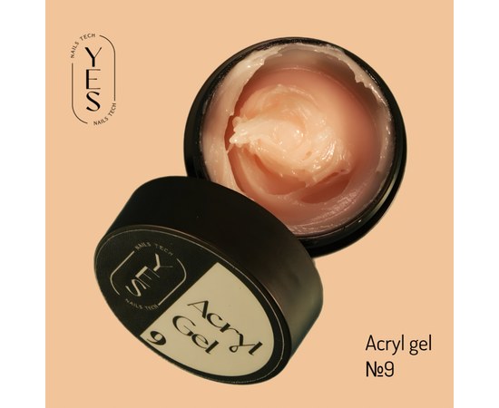 Изображение  Nail modelling gel YES Acrylgel No.09, 15 ml , Volume (ml, g): 15, Color No.: 9, Color: Beige
