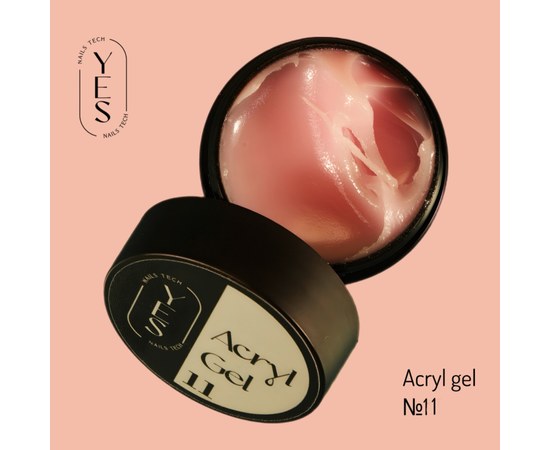 Изображение  Nail modelling gel YES Acrylgel No.11, 15 ml , Volume (ml, g): 15, Color No.: 11, Color: french