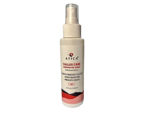 Изображение  Спрей-кератолитик для удаления ороговелой кожи Atica Callus Care Keratolytic Spray Urea, 100 мл