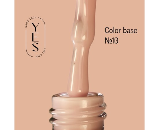 Изображение  Base for gel polish YES Color Base No.10, 10 ml, Volume (ml, g): 10, Color No.: 10, Color: Beige