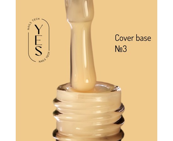 Изображение  Base for gel polish YES Cover Base No.03, 10 ml, Volume (ml, g): 10, Color No.: 3, Color: Beige