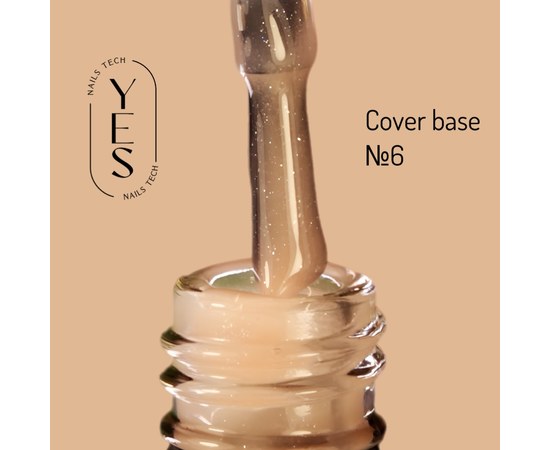 Изображение  Base for gel polish YES Cover Base No.06, 10 ml, Volume (ml, g): 10, Color No.: 6, Color: Beige